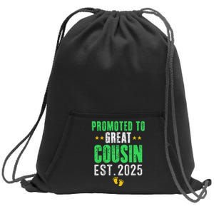 Promoted To Great Cousin 2025 IM Going To Be A Cousin 2025 Sweatshirt Cinch Pack Bag