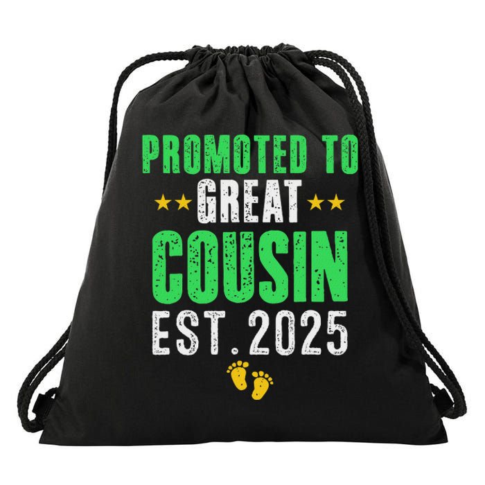 Promoted To Great Cousin 2025 IM Going To Be A Cousin 2025 Drawstring Bag