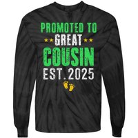 Promoted To Great Cousin 2025 IM Going To Be A Cousin 2025 Tie-Dye Long Sleeve Shirt