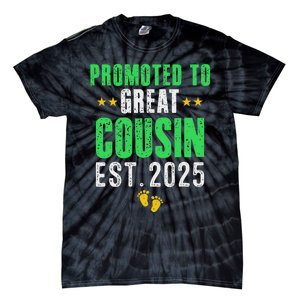 Promoted To Great Cousin 2025 IM Going To Be A Cousin 2025 Tie-Dye T-Shirt