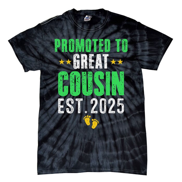 Promoted To Great Cousin 2025 IM Going To Be A Cousin 2025 Tie-Dye T-Shirt