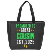 Promoted To Great Cousin 2025 IM Going To Be A Cousin 2025 Zip Tote Bag