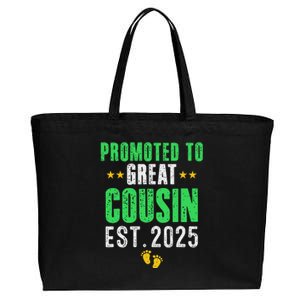 Promoted To Great Cousin 2025 IM Going To Be A Cousin 2025 Cotton Canvas Jumbo Tote