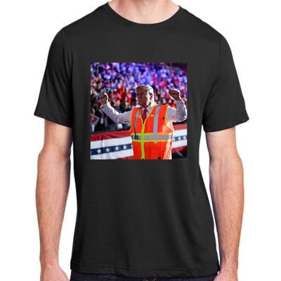 President Trump Garbage Truck Worker Vest Maga 2025 Adult ChromaSoft Performance T-Shirt