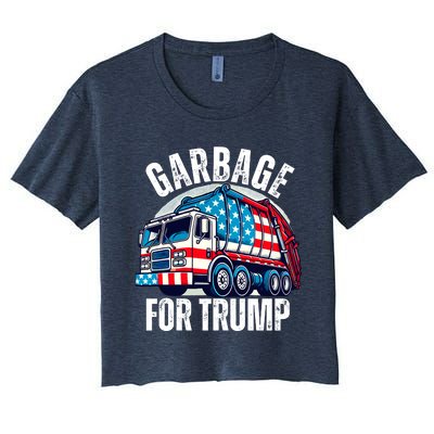 Proud Trump Garbage Supporter Garbage For Trump Garbage Women's Crop Top Tee