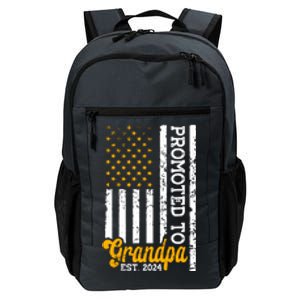 Promoted To Grandpa Est 2024 First Time Grandpa Patriotic Daily Commute Backpack