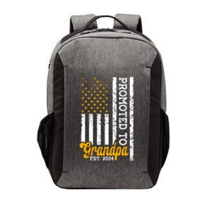 Promoted To Grandpa Est 2024 First Time Grandpa Patriotic Vector Backpack