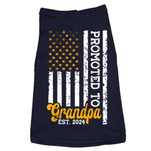 Promoted To Grandpa Est 2024 First Time Grandpa Patriotic Doggie Tank