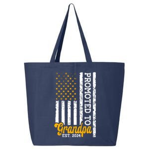 Promoted To Grandpa Est 2024 First Time Grandpa Patriotic 25L Jumbo Tote