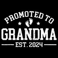 Promoted To Grandma Est 2024 Grandparents Baby Announcement Baby Bodysuit