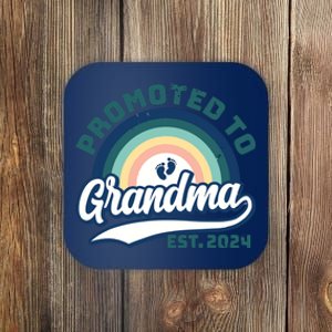 Promoted To Grandma 2024 Soon To Be Grandmother New Grandma Coaster