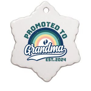 Promoted To Grandma 2024 Soon To Be Grandmother New Grandma Ceramic Star Ornament