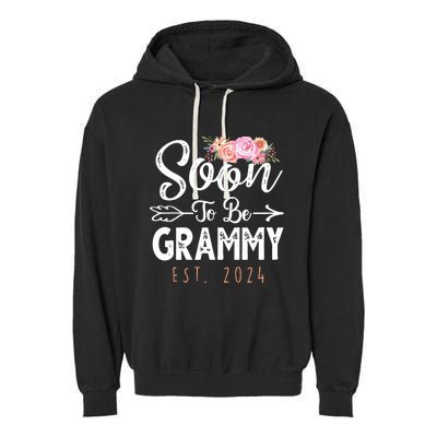 Promoted To Grammy 2024 Mothers Day Soon To Be Grandma 2024 Garment-Dyed Fleece Hoodie