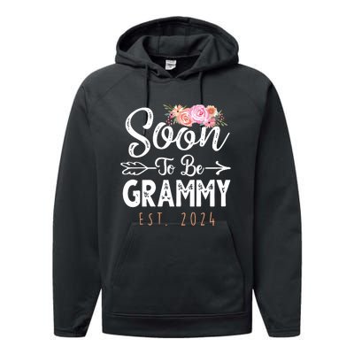 Promoted To Grammy 2024 Mothers Day Soon To Be Grandma 2024 Performance Fleece Hoodie