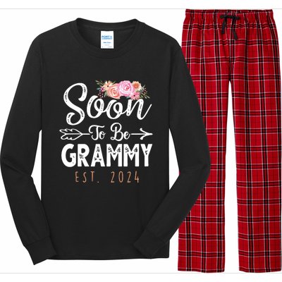 Promoted To Grammy 2024 Mothers Day Soon To Be Grandma 2024 Long Sleeve Pajama Set