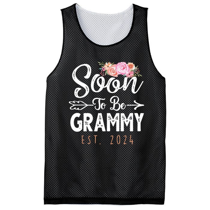 Promoted To Grammy 2024 Mothers Day Soon To Be Grandma 2024 Mesh Reversible Basketball Jersey Tank