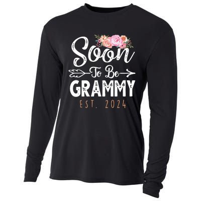 Promoted To Grammy 2024 Mothers Day Soon To Be Grandma 2024 Cooling Performance Long Sleeve Crew