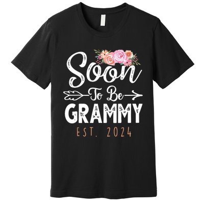 Promoted To Grammy 2024 Mothers Day Soon To Be Grandma 2024 Premium T-Shirt