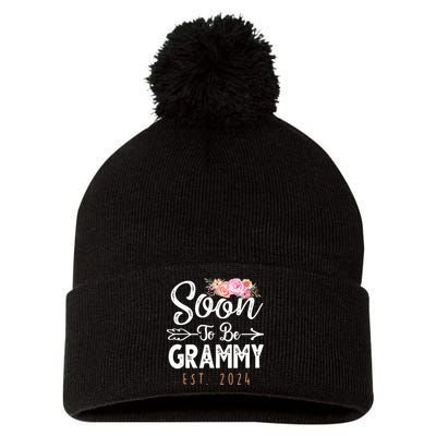 Promoted To Grammy 2024 Mothers Day Soon To Be Grandma 2024 Pom Pom 12in Knit Beanie