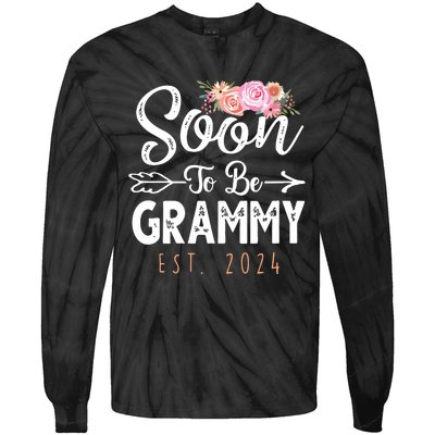 Promoted To Grammy 2024 Mothers Day Soon To Be Grandma 2024 Tie-Dye Long Sleeve Shirt