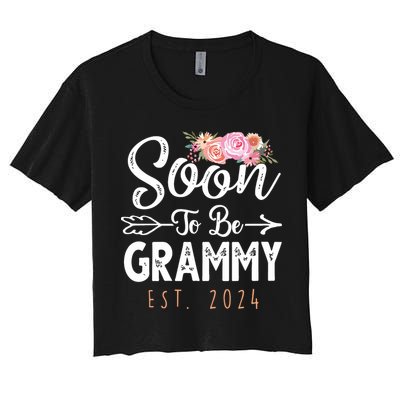 Promoted To Grammy 2024 Mothers Day Soon To Be Grandma 2024 Crop Top