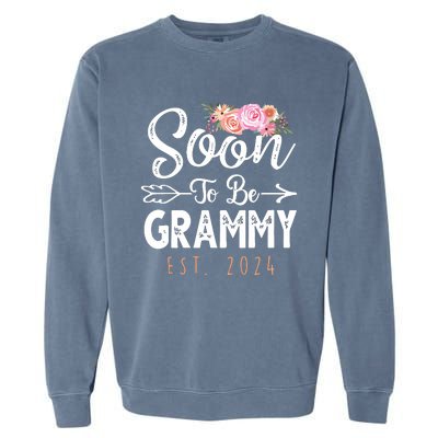 Promoted To Grammy 2024 Mothers Day Soon To Be Grandma 2024 Garment-Dyed Sweatshirt