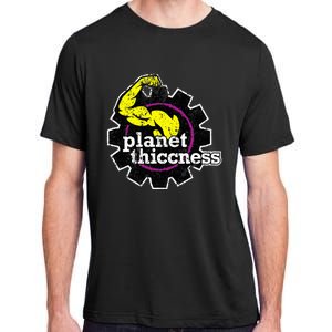 Planet Thiccness Gym Thickness Funny Joke Workout Lover Adult ChromaSoft Performance T-Shirt