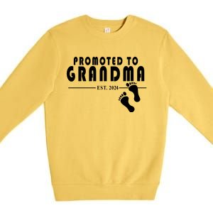 Promoted To Grandma Established 2024 Premium Crewneck Sweatshirt