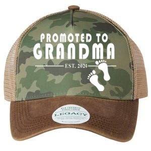 Promoted To Grandma Established 2024 Legacy Tie Dye Trucker Hat