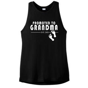 Promoted To Grandma Established 2024 Ladies PosiCharge Tri-Blend Wicking Tank