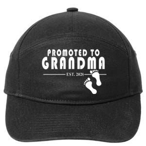 Promoted To Grandma Established 2024 7-Panel Snapback Hat