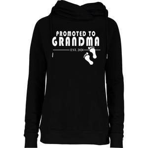 Promoted To Grandma Established 2024 Womens Funnel Neck Pullover Hood