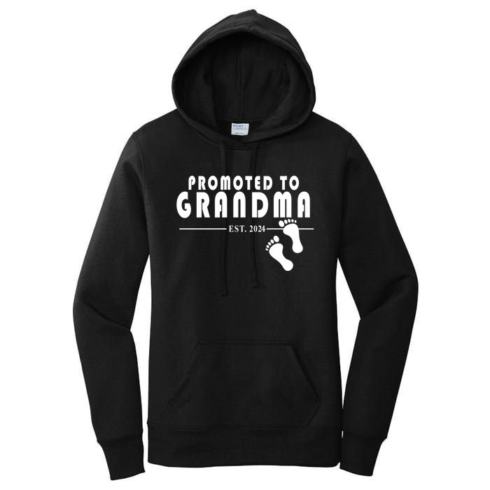 Promoted To Grandma Established 2024 Women's Pullover Hoodie