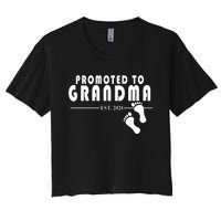 Promoted To Grandma Established 2024 Women's Crop Top Tee