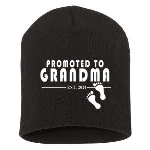 Promoted To Grandma Established 2024 Short Acrylic Beanie