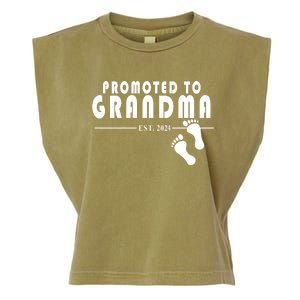 Promoted To Grandma Established 2024 Garment-Dyed Women's Muscle Tee