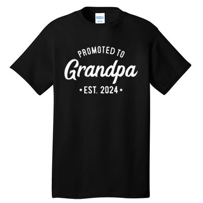 Promoted To Grandpa 2024 Soon To Be Grandfather New Grandpa Tall T-Shirt