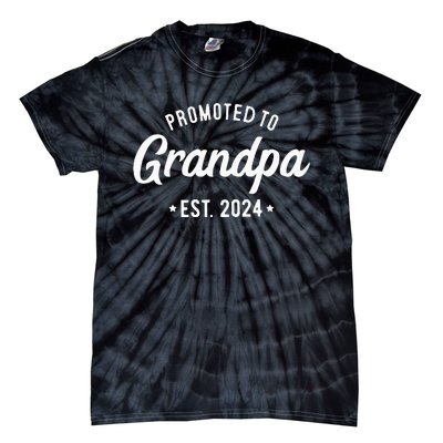 Promoted To Grandpa 2024 Soon To Be Grandfather New Grandpa Tie-Dye T-Shirt