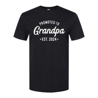 Promoted To Grandpa 2024 Soon To Be Grandfather New Grandpa Softstyle® CVC T-Shirt