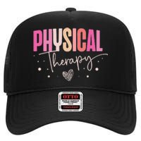 Physical Therapy Groovy Physical Therapist PT High Crown Mesh Back Trucker Hat