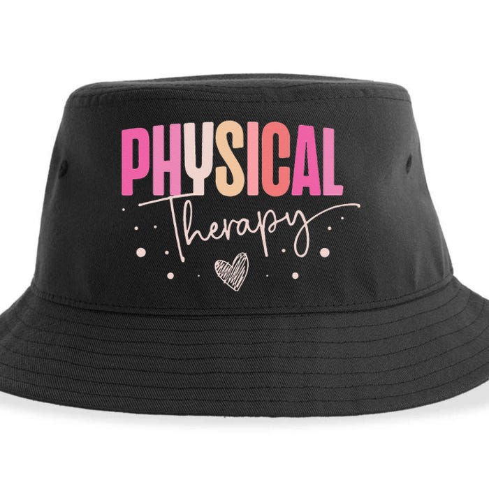 Physical Therapy Groovy Physical Therapist PT Sustainable Bucket Hat