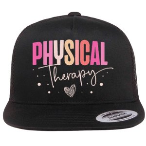 Physical Therapy Groovy Physical Therapist PT Flat Bill Trucker Hat