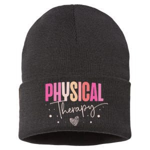 Physical Therapy Groovy Physical Therapist PT Sustainable Knit Beanie