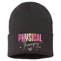 Physical Therapy Groovy Physical Therapist PT Sustainable Knit Beanie