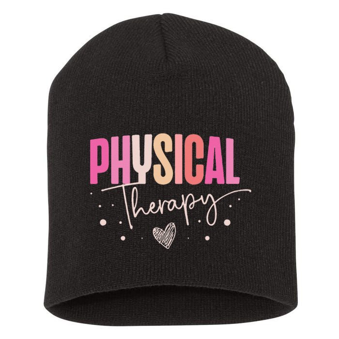 Physical Therapy Groovy Physical Therapist PT Short Acrylic Beanie