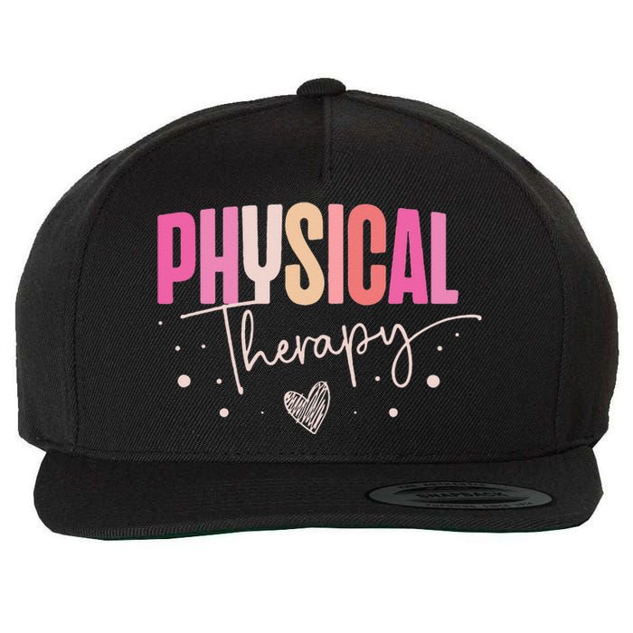 Physical Therapy Groovy Physical Therapist PT Wool Snapback Cap