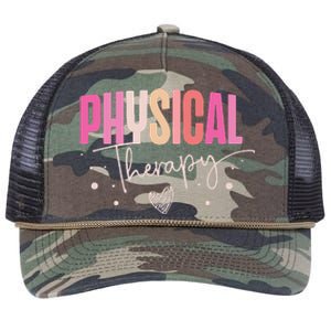 Physical Therapy Groovy Physical Therapist PT Retro Rope Trucker Hat Cap