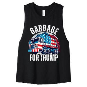 Proud Trump Garbage Supporter Garbage For Trump Garbage Women's Racerback Cropped Tank