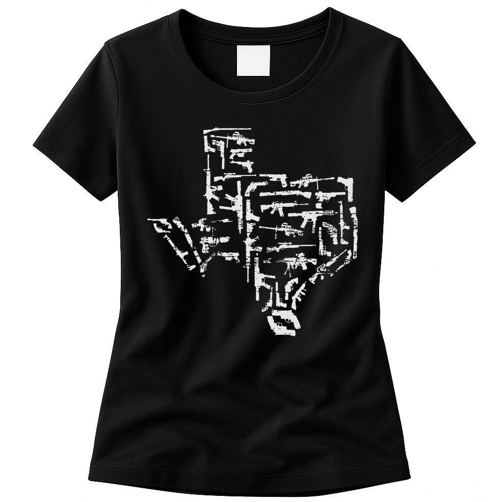 Patriotic Texan Guns Usa Gift Texas Womens T-Shirt