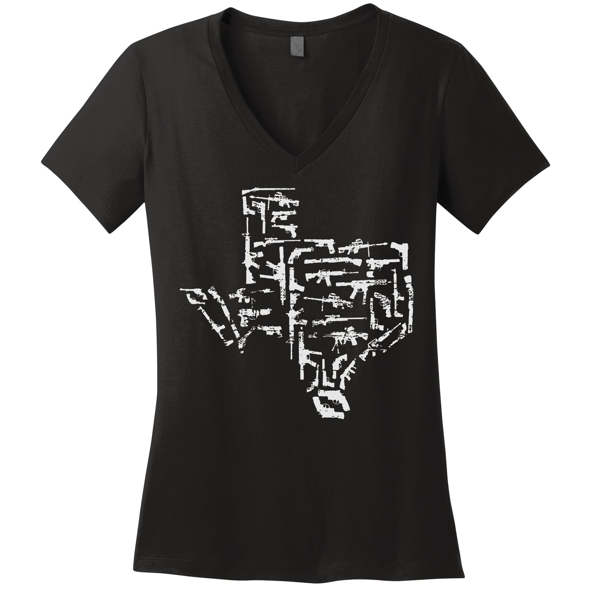 Patriotic Texan Guns Usa Gift Texas Women's V-Neck T-Shirt